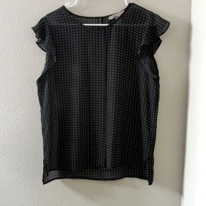 Polka dot black tank top